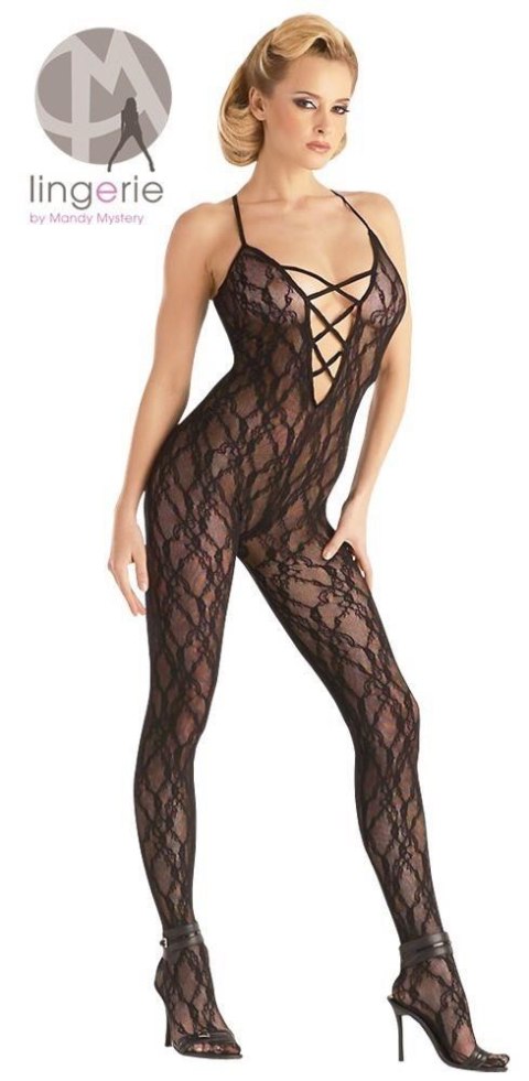 Bodystocking koronkowy Lace Catsuit NO:XQSE S/M ze stopą