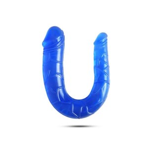 Dildo podwójne Toyz4Lovers Lily niebieskie 15 cm