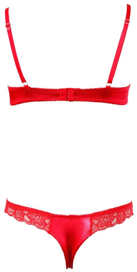 Komplet bielizny Cottelli half cup czerwony 85B