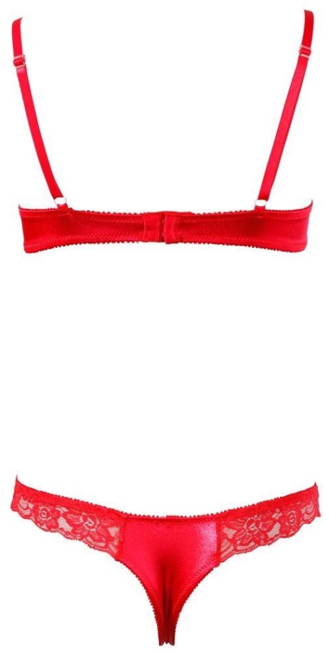 Komplet bielizny Cottelli half cup czerwony 85B