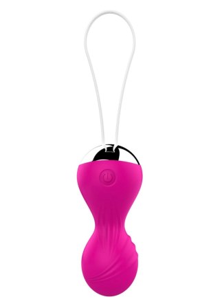 Kulki Kegla wibrujące silikonowe 10 funkcji USB pilot różowe