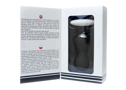 Kulki kegla wibrujące silikonowe B Series Magic pilot USB czarny