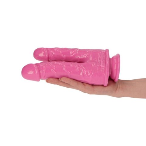 Podwójne dildo Romolo e Remo różowe 18,5 cm