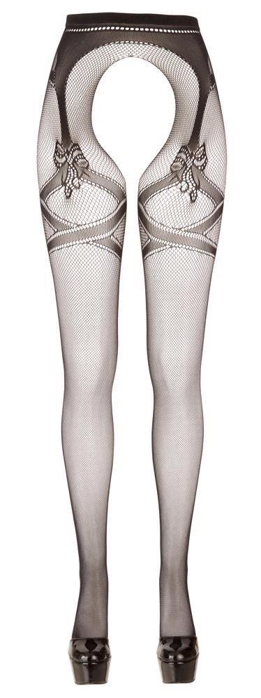 Rajstopy bezmajtkowe Cottelli LEGWEAR z podwiązką L/XL