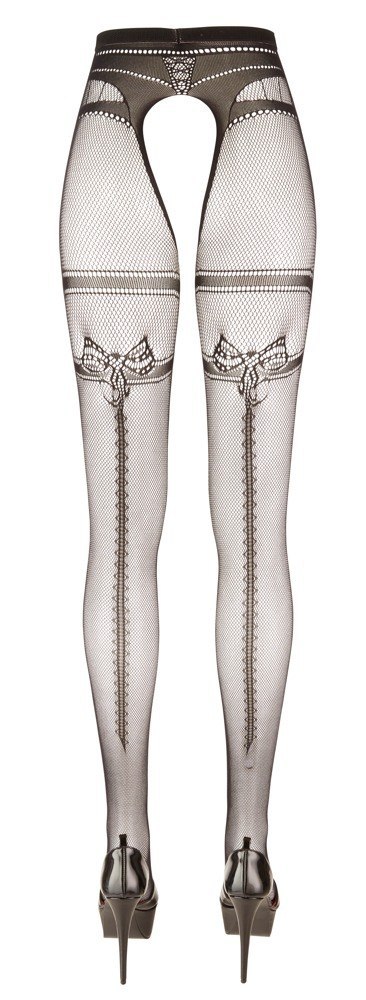 Rajstopy bezmajtkowe Cottelli LEGWEAR z podwiązką L/XL