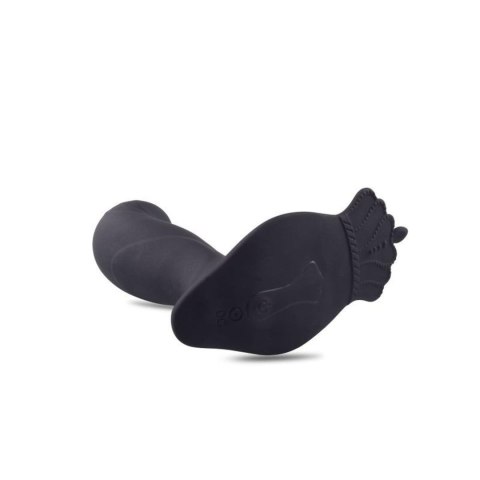 Wibrujący masażer prostaty Toyz4Lovers silikonowy czarny 12 cm z pilotem