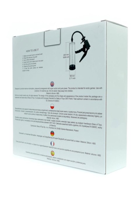 Pompka próżniowa powiększająca Powerpump PRO 02 transparentna