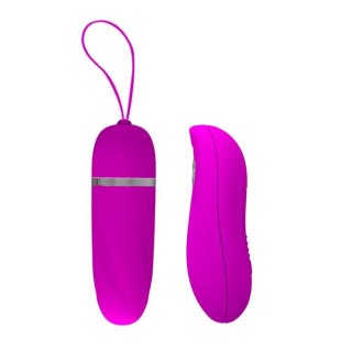 Silikonowe jajeczko wibracyjne Pretty Love Debby 12 funkcji fioletowe 9 cm