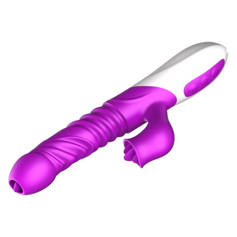 Silikonowy Wibrator USB 10 Funkcji z Pchnięciem i Podgrzewaniem