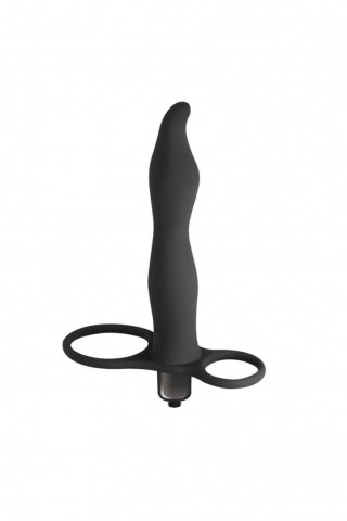 Strap on Pure Passion Flirtini silikonowy z wibracją czarny