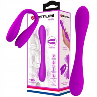 Wibrator silikonowy zginalny Pretty Love Yedda fioletowy USB 12 funkcji