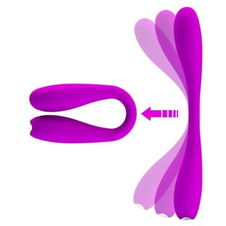 Wibrator silikonowy zginalny Pretty Love Yedda fioletowy USB 12 funkcji