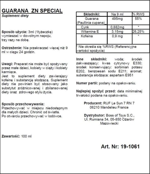 Ekstrakt z guarany Ruf pobudzający 100 ml
