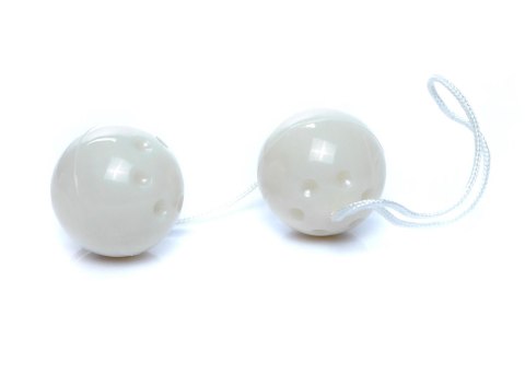 Kulki gejszy dyskretne Duo Balls B Series EasyLove białe 21 cm