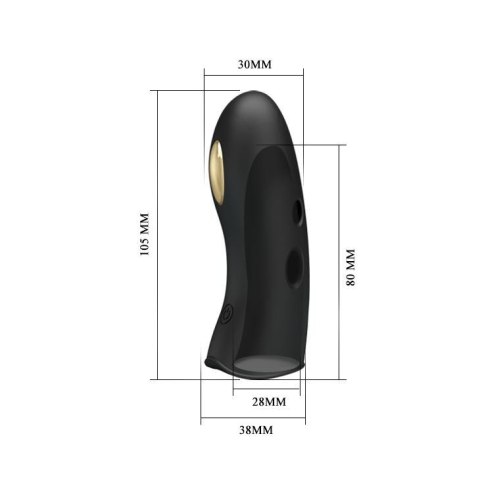 Nakładka na palec Pretty Love Marico elektrostymulacyjna czarna USB 10,5 cm