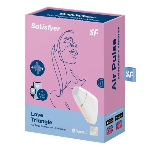Stymulator łechtaczki Satisfyer Love Triangle biały z aplikacją