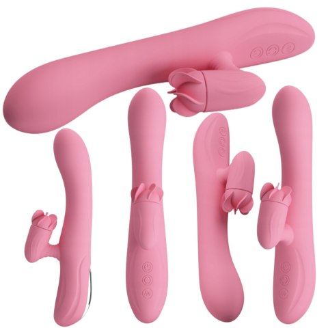 Wibrator króliczek obrotowy Pretty Love Gina 4 obroty 7 wibracji USB 20,5 c