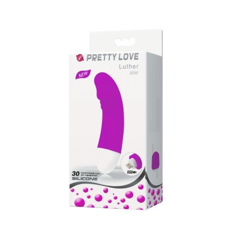Wibrator punktu G silikonowy Pretty Love Luther USB 30 funkcji 12,5 cm