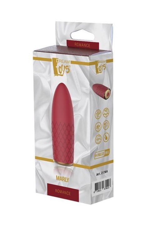 Mini wibrator Marly Romance bordowy silikonowy USB Dream Toys