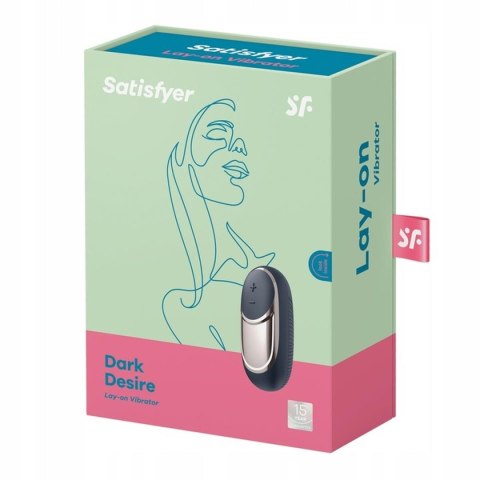 Mini wibrator Satisfyer Dark Desire jasnoniebieski silikonowy USB 9cm
