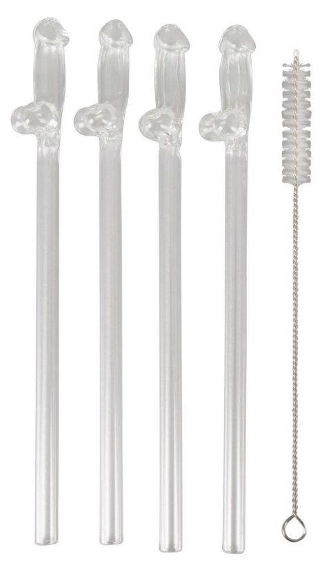 Szklane słomki do picia Willy 21,5 cm 4 sztuki