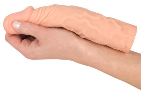 Wrażliwa przedłużka penisa Nature Skin 20 cm z wydłużeniem 3 cm