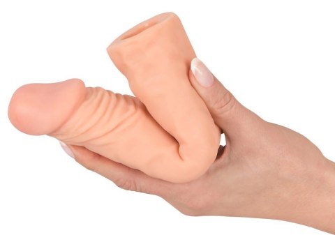 Wrażliwa przedłużka penisa Nature Skin 20 cm z wydłużeniem 3 cm