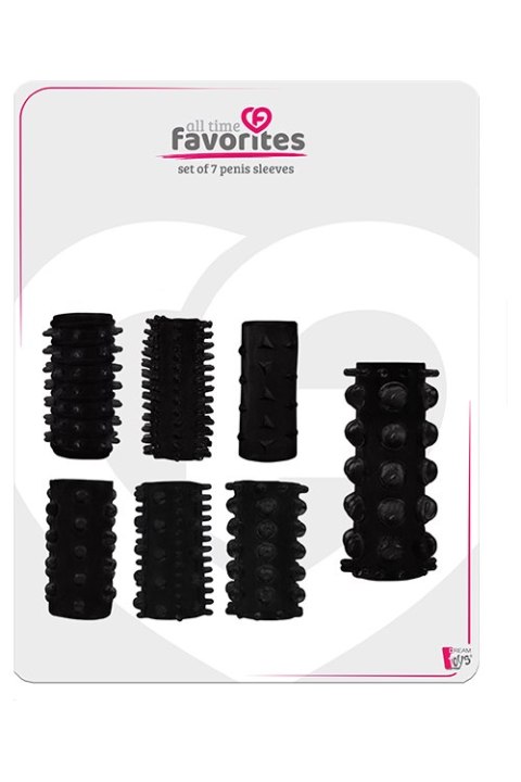 Zestaw 7 nakładek na penisa All Time Favorites Dream Toys czarny