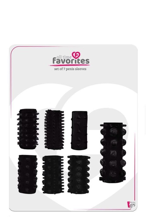 Zestaw 7 nakładek na penisa All Time Favorites Dream Toys czarny