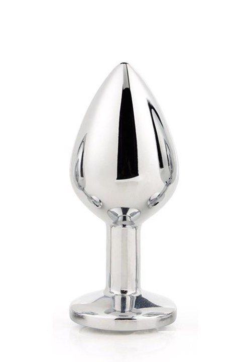 Aluminiowy korek analny Gleaming Love srebrny medium