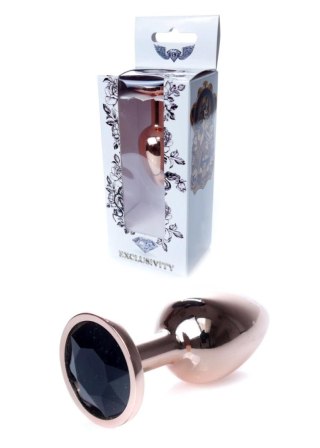 Biżuteria analna ze stali z diamentem HeavyFun Red Gold 7 cm