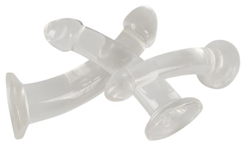 Zestaw dildo analnych Crystal przezroczysty TPE