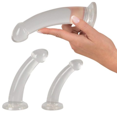 Zestaw dildo analnych Crystal przezroczysty TPE