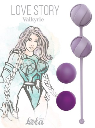 Zestaw kulek dopochwowych Love Story Valkyrie fioletowy silikon