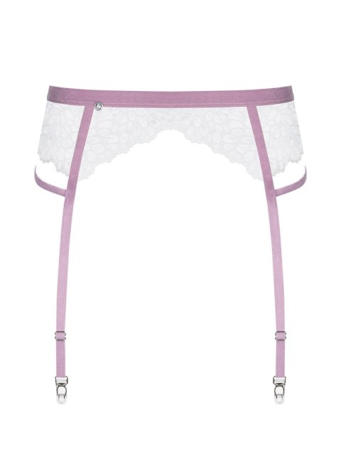 Pas do pończoch Obsessive Lilyanne biały L/XL
