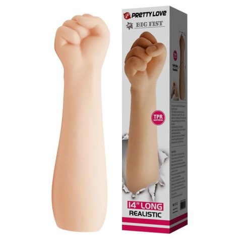 Realistyczne dildo pięściowe Pretty Love cieliste 36 cm wodoodporne