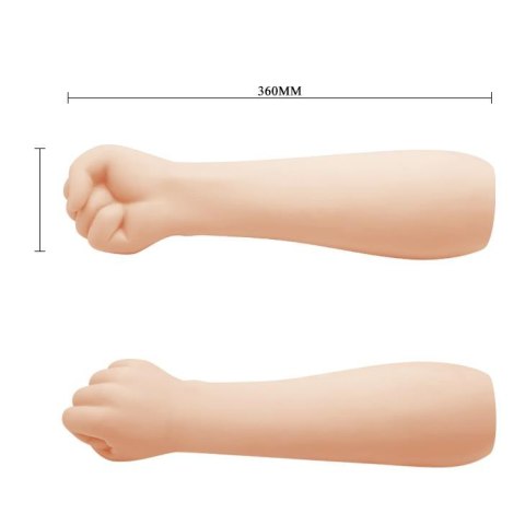 Realistyczne dildo pięściowe Pretty Love cieliste 36 cm wodoodporne