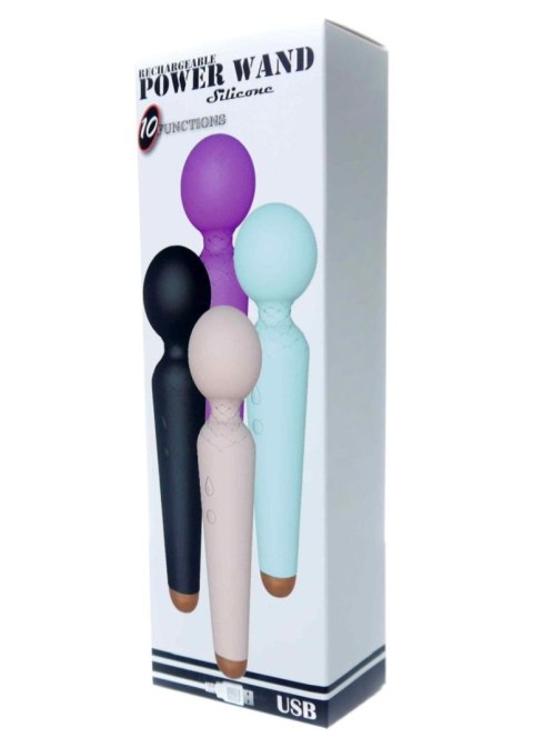 Silikonowy stymulator łechtaczki B Series Magic czarny USB 10 funkcji