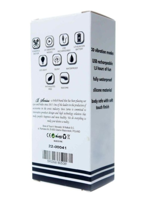 Stymulator łechtaczki mini B Series Magic fioletowy USB 20 programów