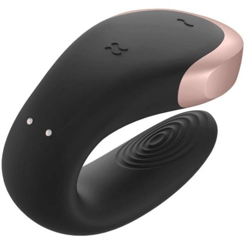 Wibrator Satisfyer Double Love dla pary czarny silikonowy USB 9cm
