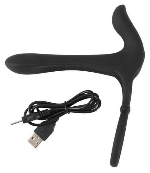 Pierścień wibrujący Black Velvets silikonowy USB 14 cm