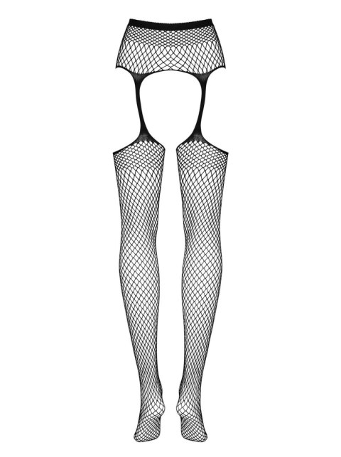 Pończochy z pasem Obsessive S815 kabaretkowe czarne S/M/L