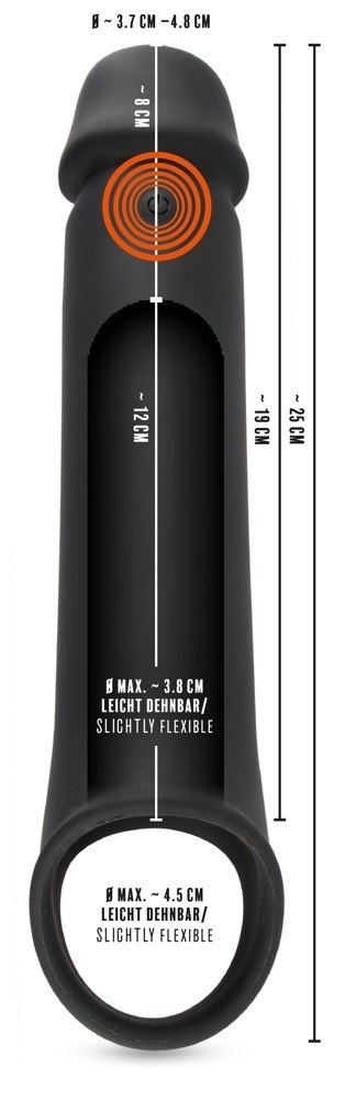 Przedłużka na penisa Rebel RC z wibracjami 25 cm