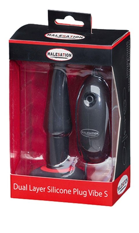 Wibrujący korek analny Malesation Dual Layer Silicone z pilotem