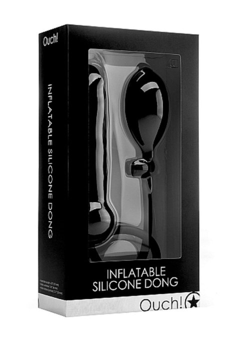 Dildo nadmuchiwane silikonowe Ouch realistyczne czarne 16 cm