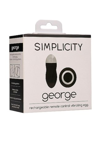 Jajko wibrujące z pilotem George Simplicity czarne akumulatorowe
