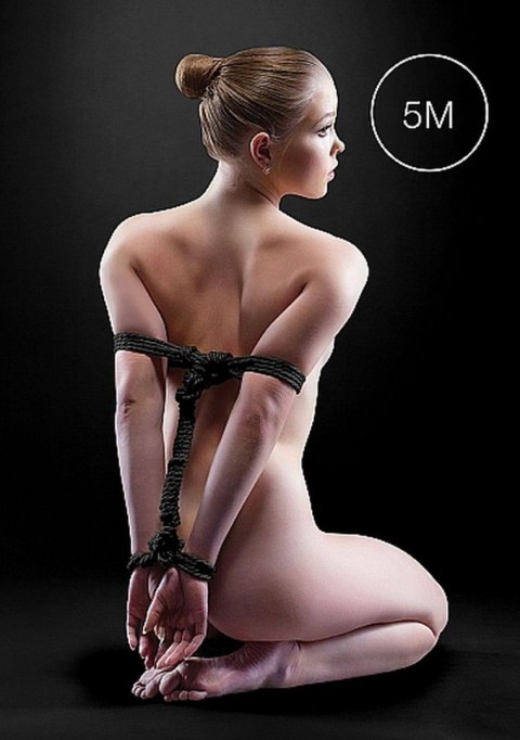 Lina bondage Ouch! nylonowa czarna 5 m