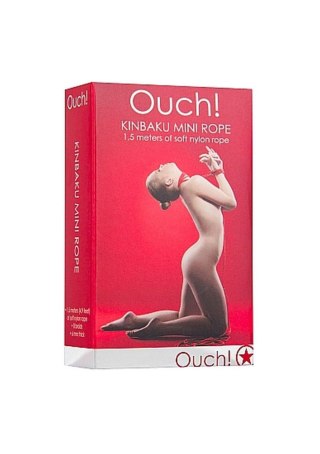 Mini lina kinbaku Ouch czerwona nylonowa 1,5m