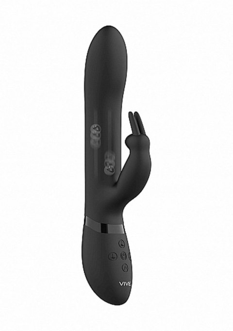 Wibrator króliczek Vive Amoris z ruchomymi kulkami USB czarny