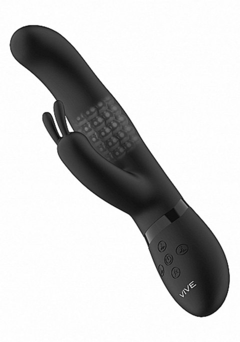 Wibrator króliczek Vive Izara z obrotowymi kulkami czarny USB